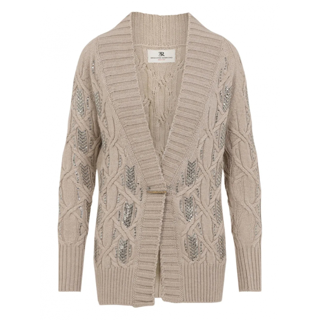 Cardigan 'Cable-Knit Embellished' pour Femmes