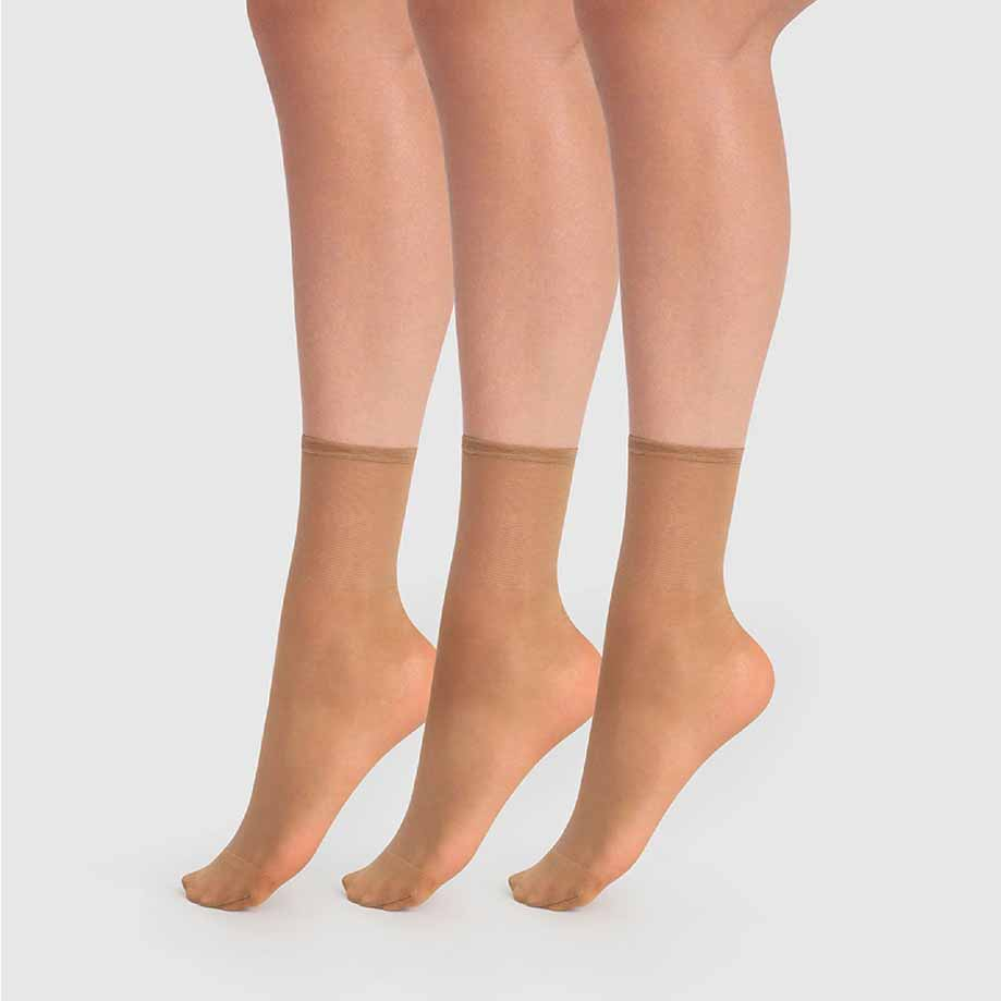 Socquettes 'Mi-Bas Beauty Resist' pour Femmes - 3 Pièces