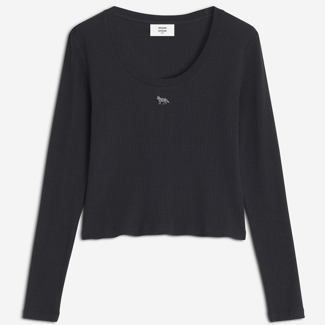 T-Shirt manches longues 'Ribbed Baby Fox' pour Femmes