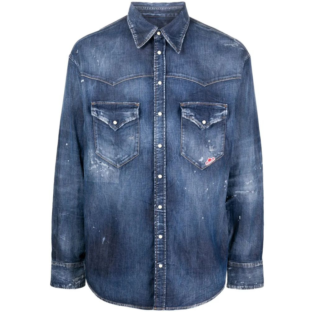 Chemise en Jean 'Logo-Patch' pour Hommes