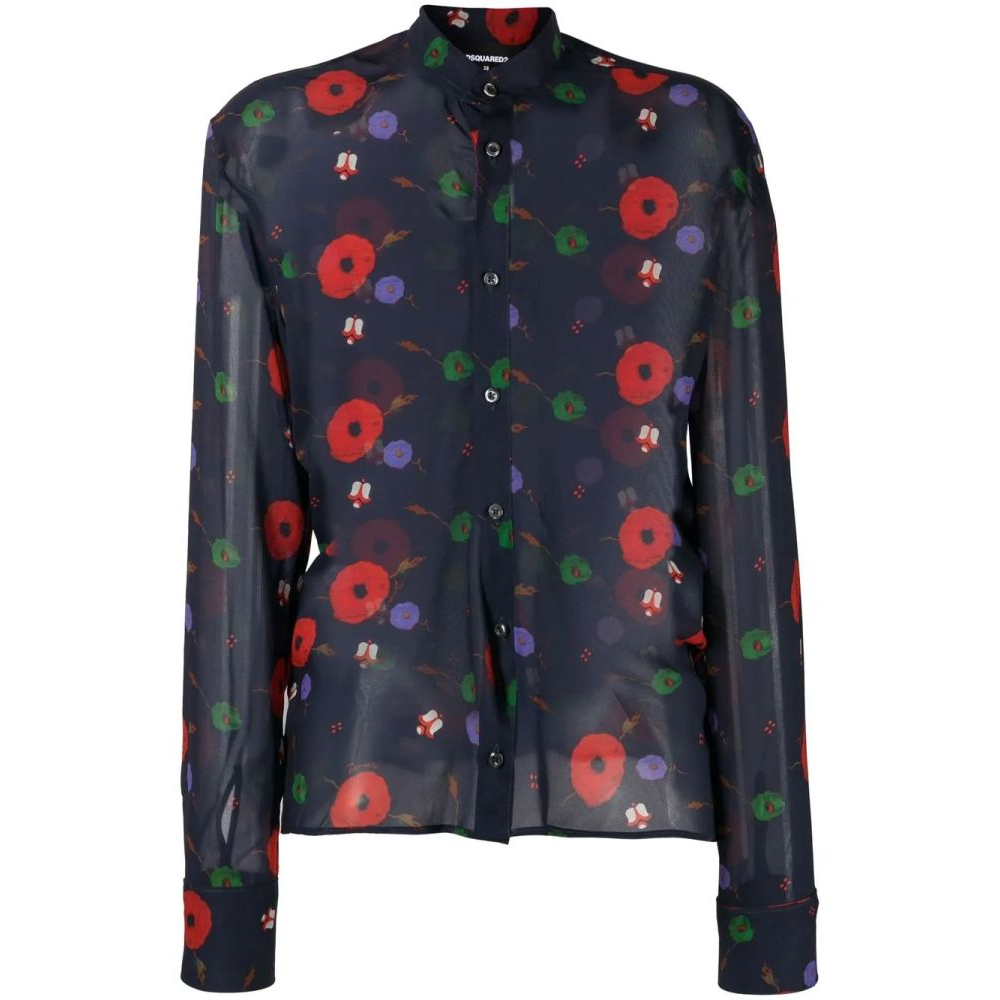 'Floral-Print' Hemd für Damen