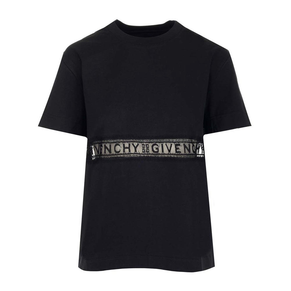 T-shirt 'Logo Lace Detailed' pour Femmes