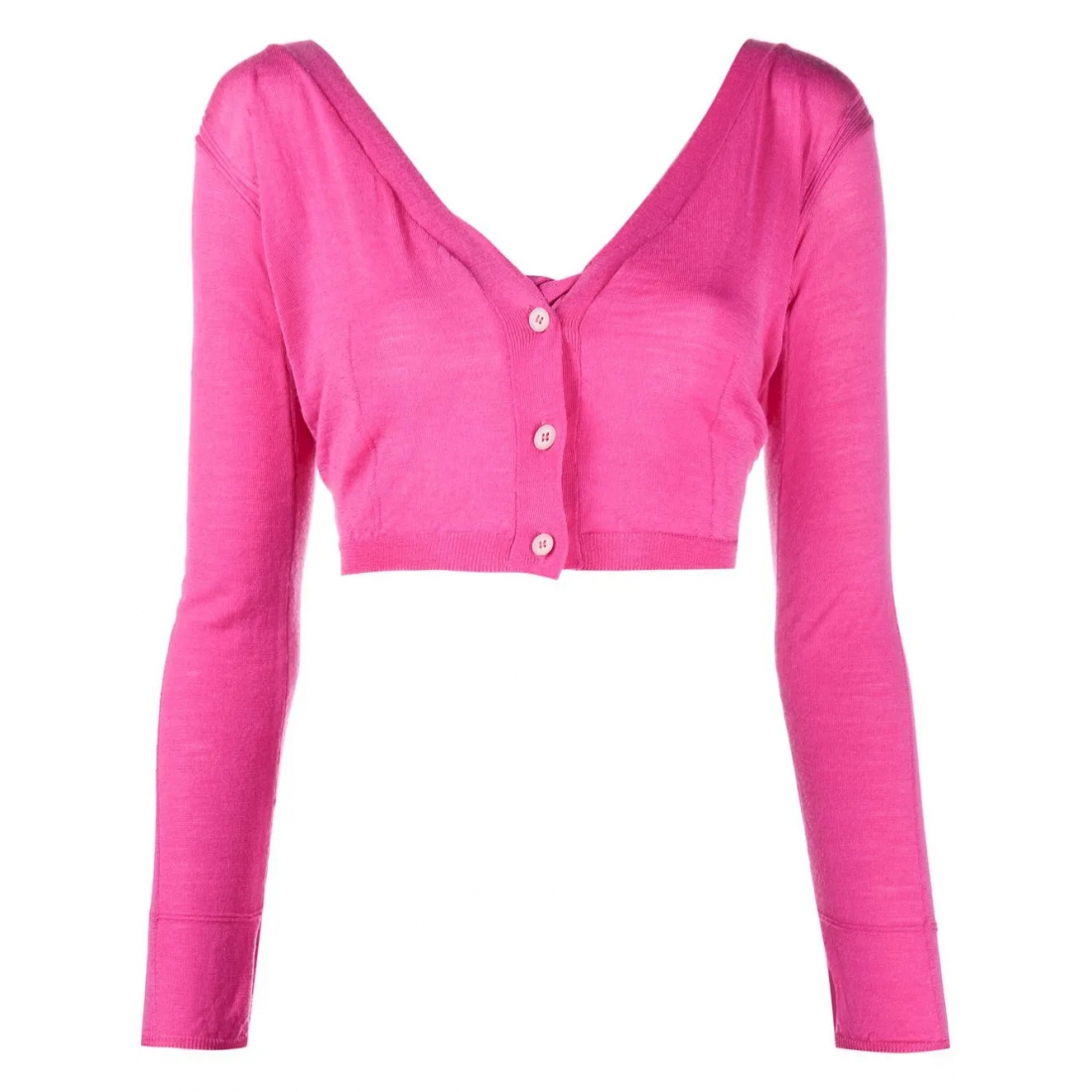 Women's 'Cropped Button-Fastening' Cardigan