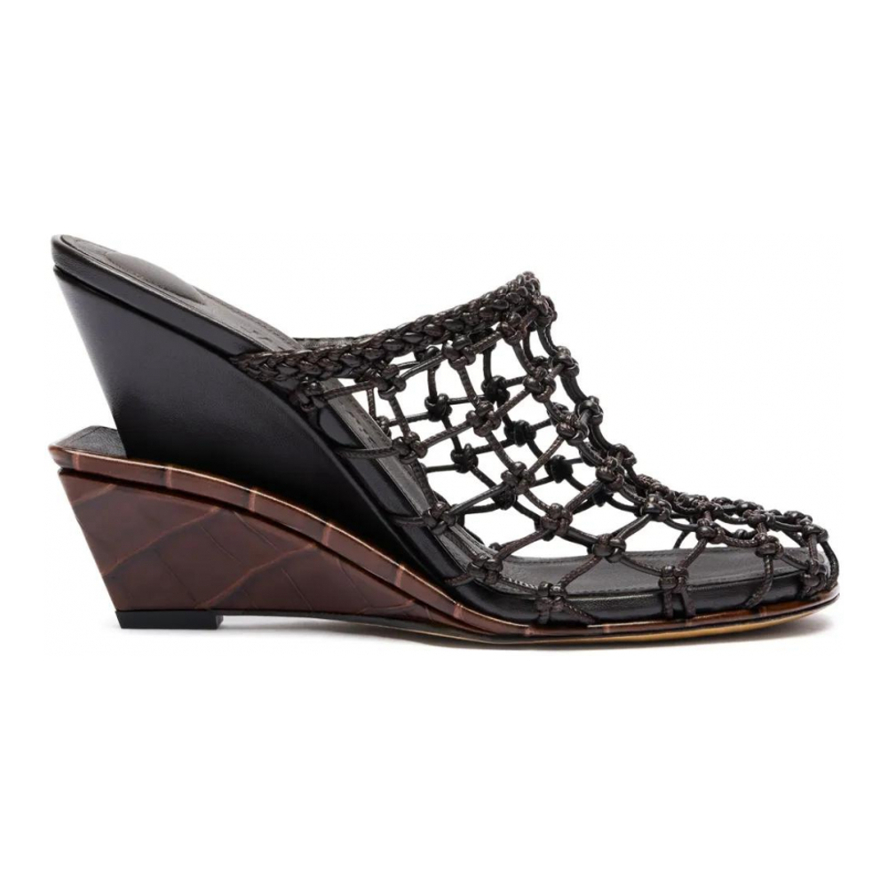 Women's 'Les Doubles Tresses' High Heel Mules