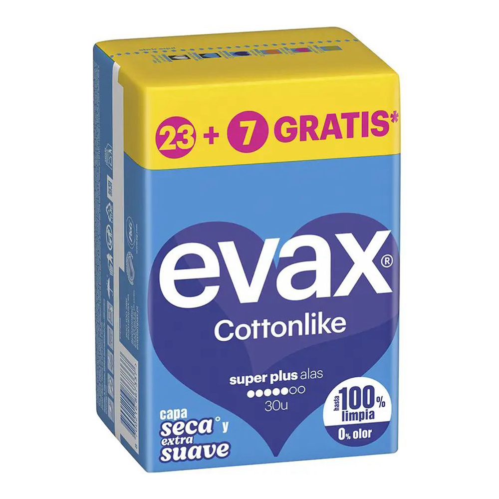 'Cottonlike' Pads with Flaps - Super Plus 30 Pieces