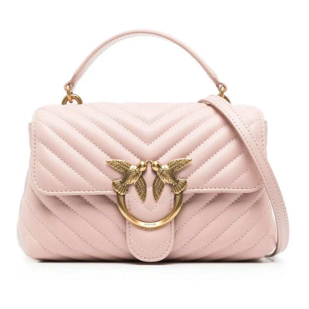 Women's 'Love Quilted' Top Handle Bag