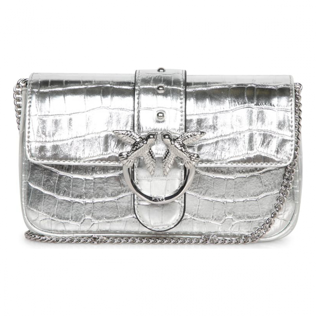 Women's 'Silver Love Pocket' Shoulder Bag