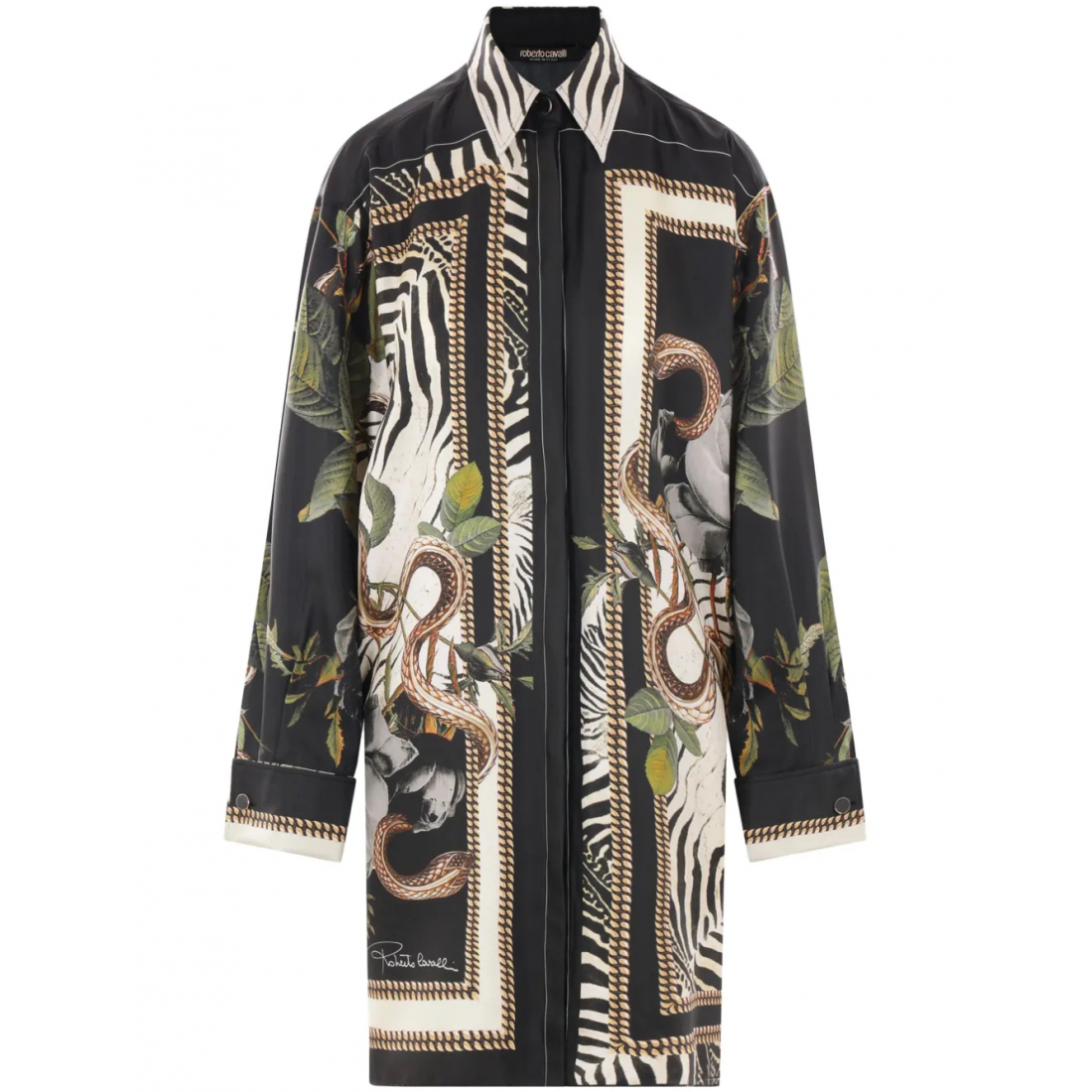 Robe chemise 'Jewellery Foulard-Print' pour Femmes