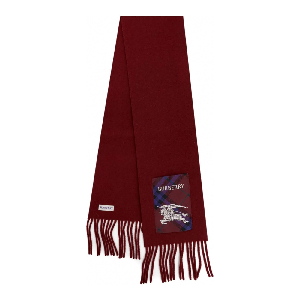 Écharpe en cachemire  'Fringed Logo-Patch' pour Femmes