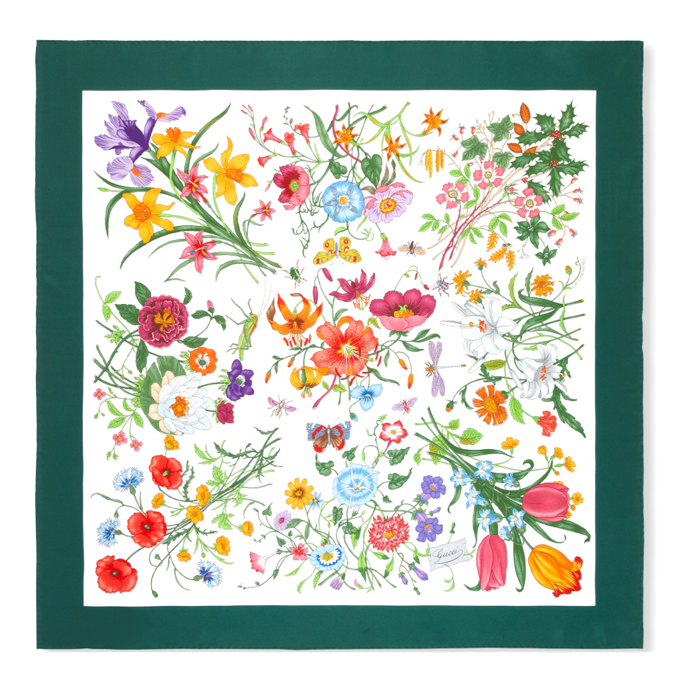 Foulard en soie 'Printed Flora' pour Femmes