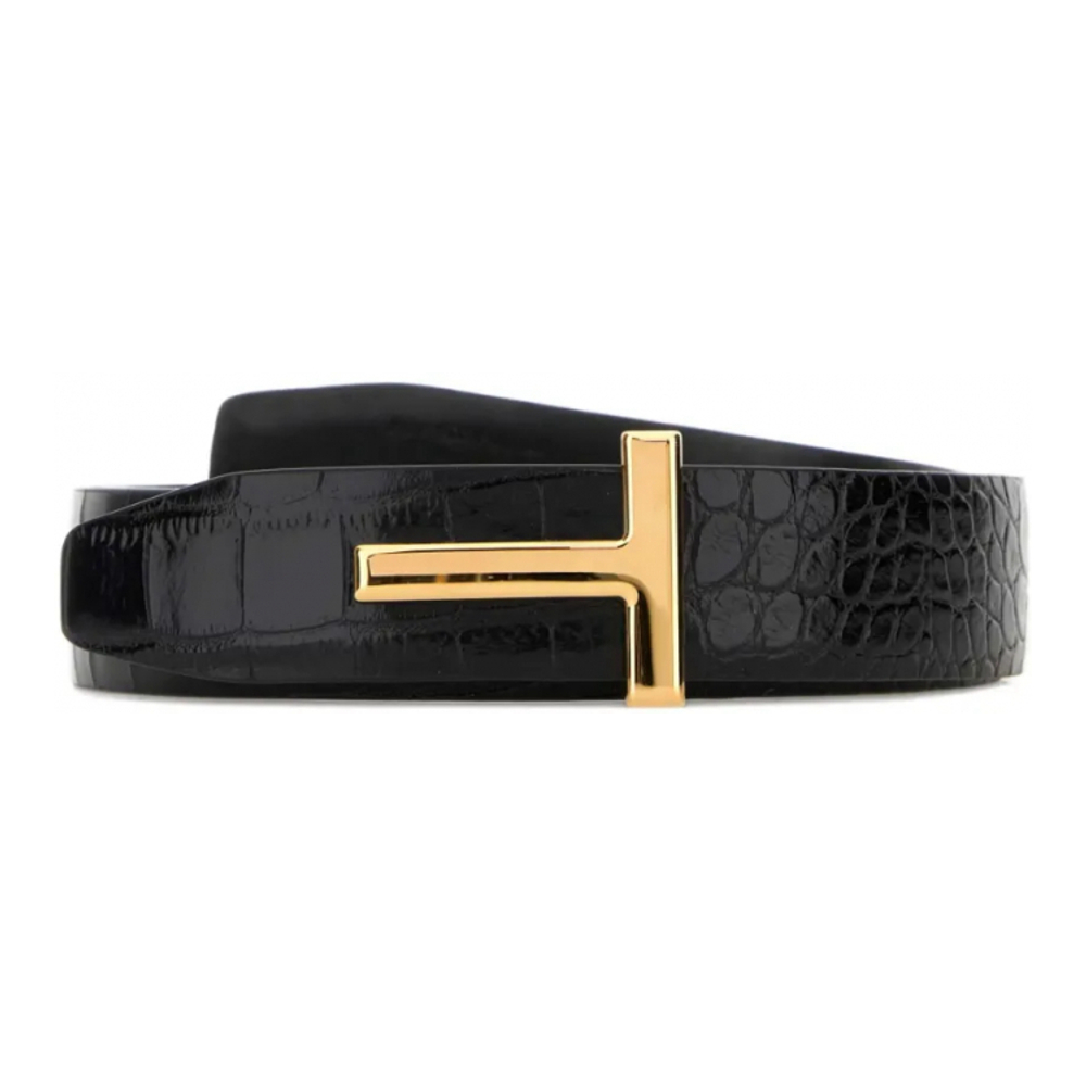 Ceinture 'Crocodile-Embossed' pour Hommes