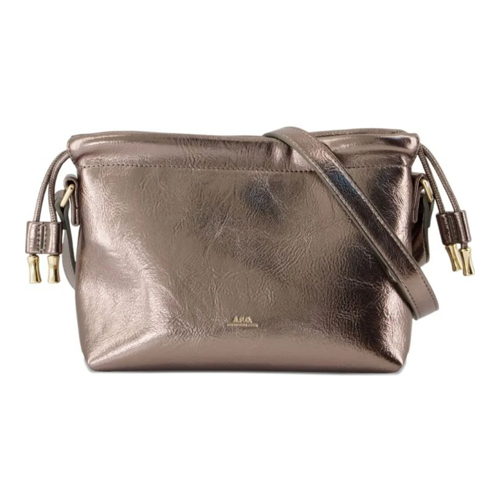 Women's 'Metallic Drawstring' Shoulder Bag