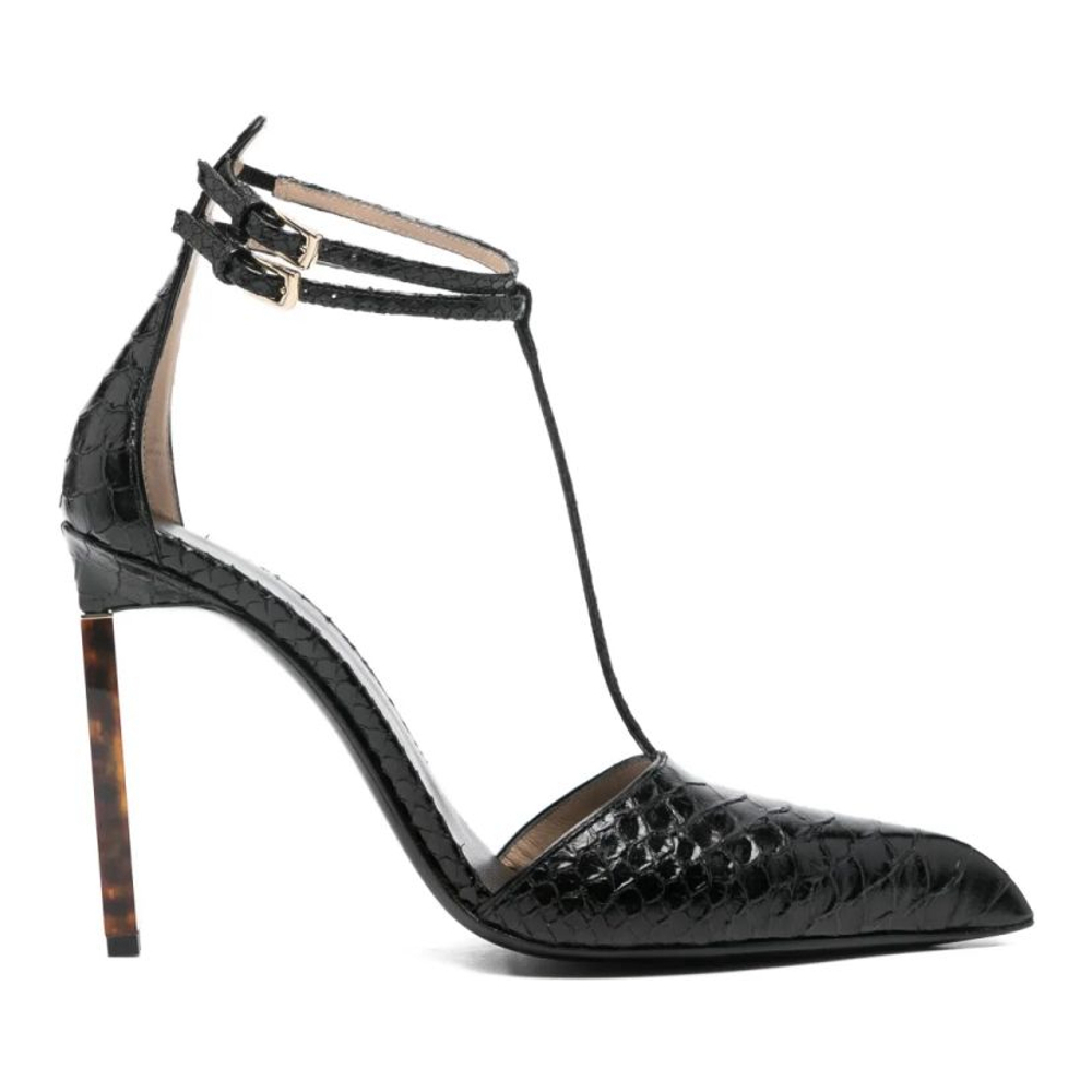 Women's 'Printed Python T Strap' Pumps