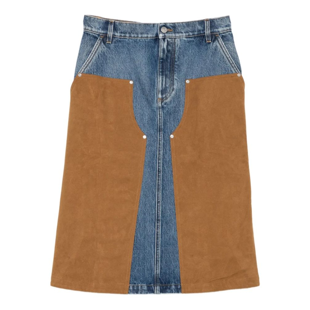 Jupe Midi 'Panelled' pour Femmes