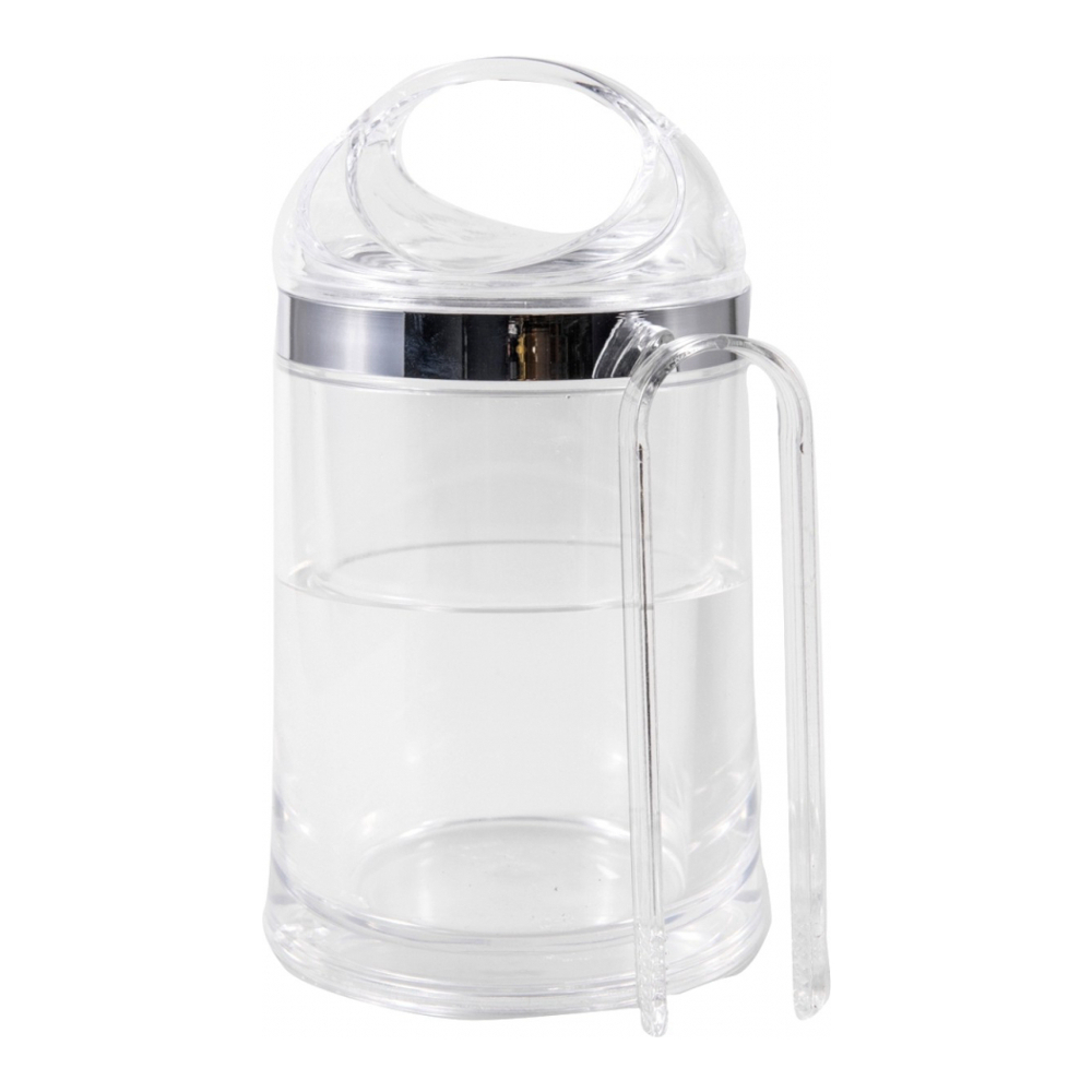 Acrylic Ice Bucket With Tongs And Lid