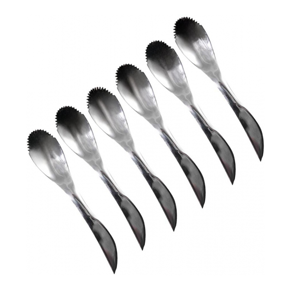 Set Of 6 Stainless Steel Kiwi/Grapefruit Spoons