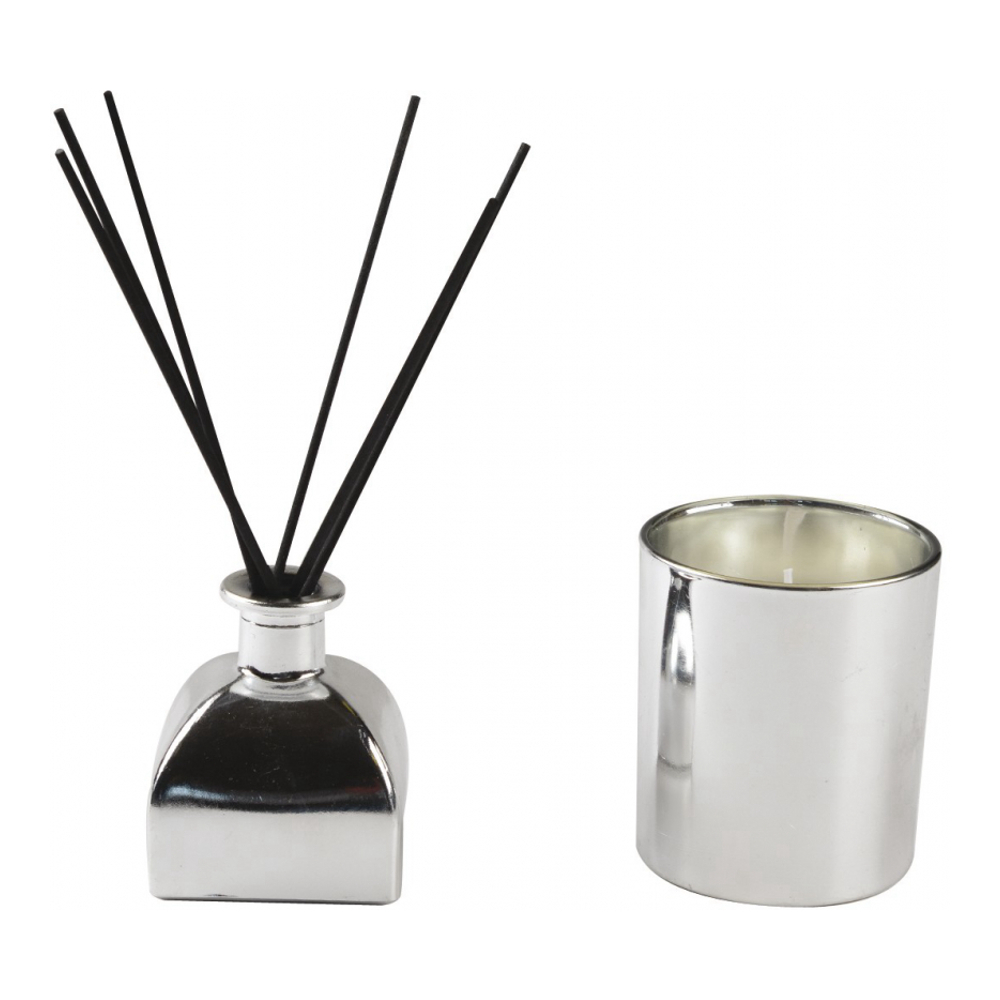Silver Candle & Home Fragrance Set Freesia Fragrance