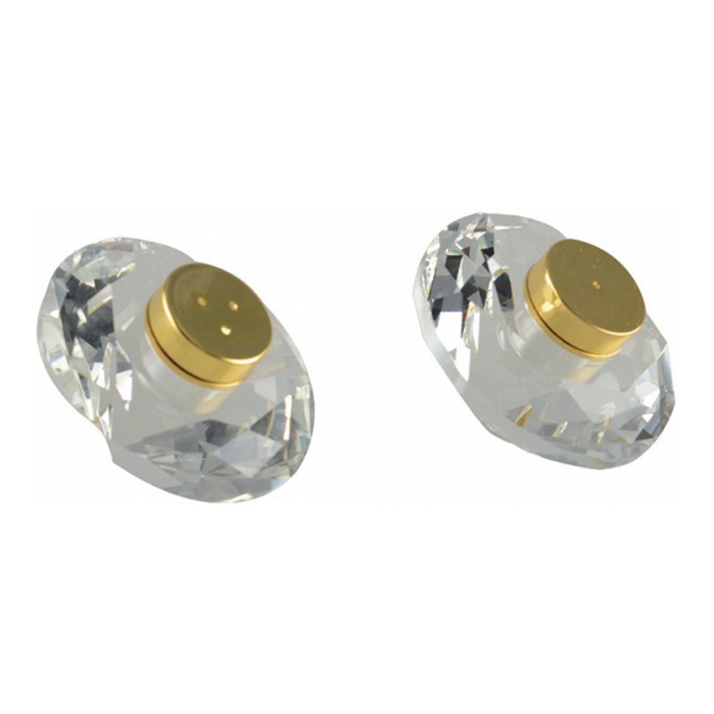 Salière Et Poivrière Cristal 7 cm Doré