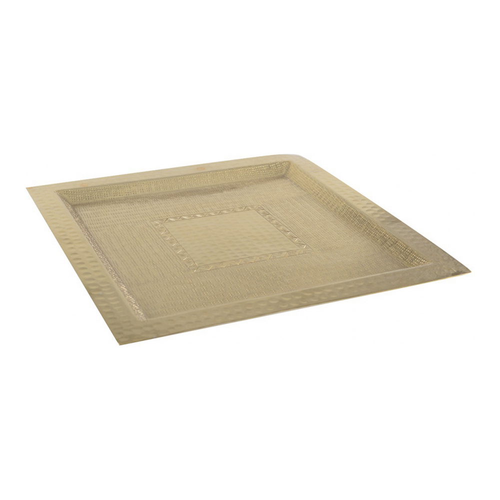 Golden 38cm Square Tray