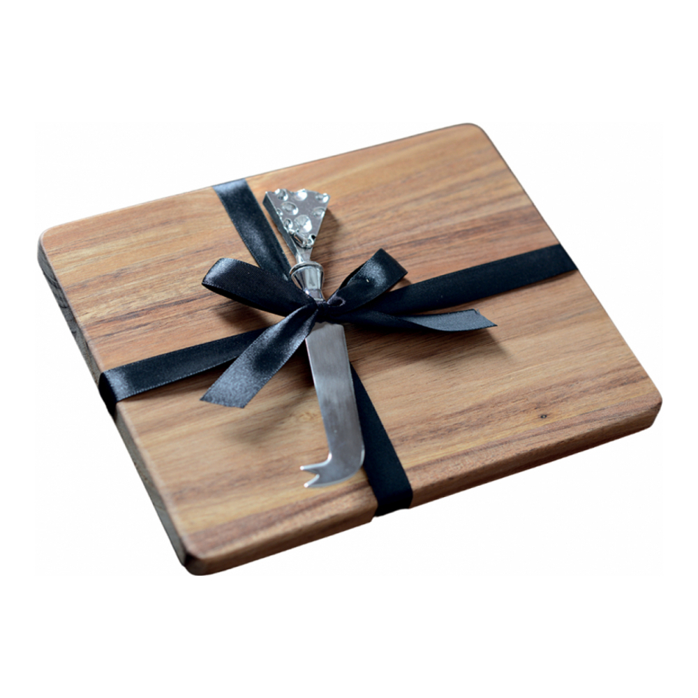 Acacia Cheese Board With Cheese Design Knife