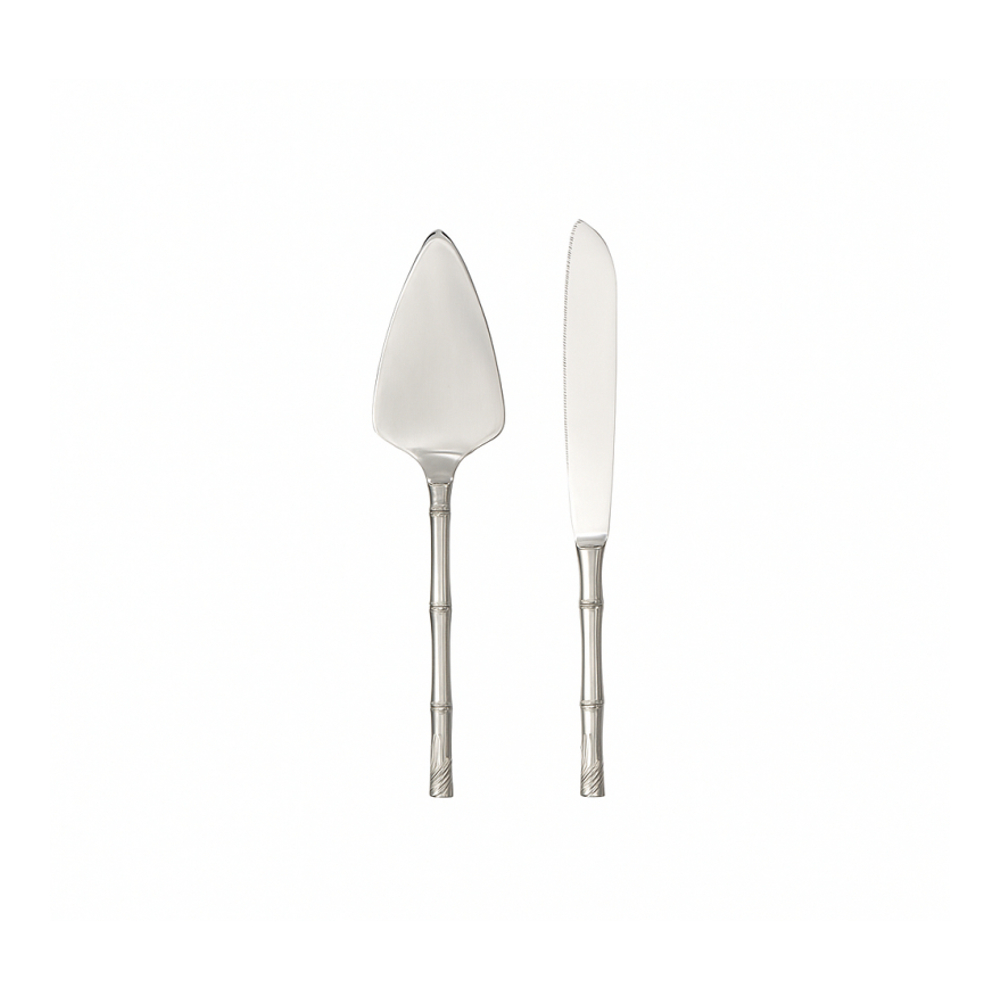 Silver Cake Server And Knife