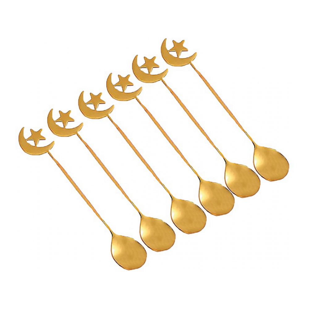 Golden Istanbul Spoons - Set Of 6
