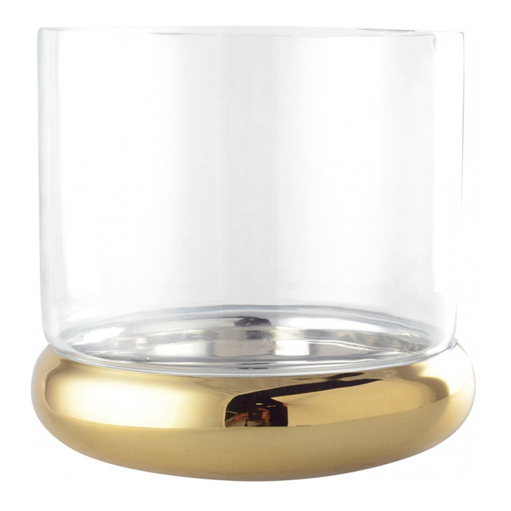 Doppelwandige goldene Laterne 24x24x18cm