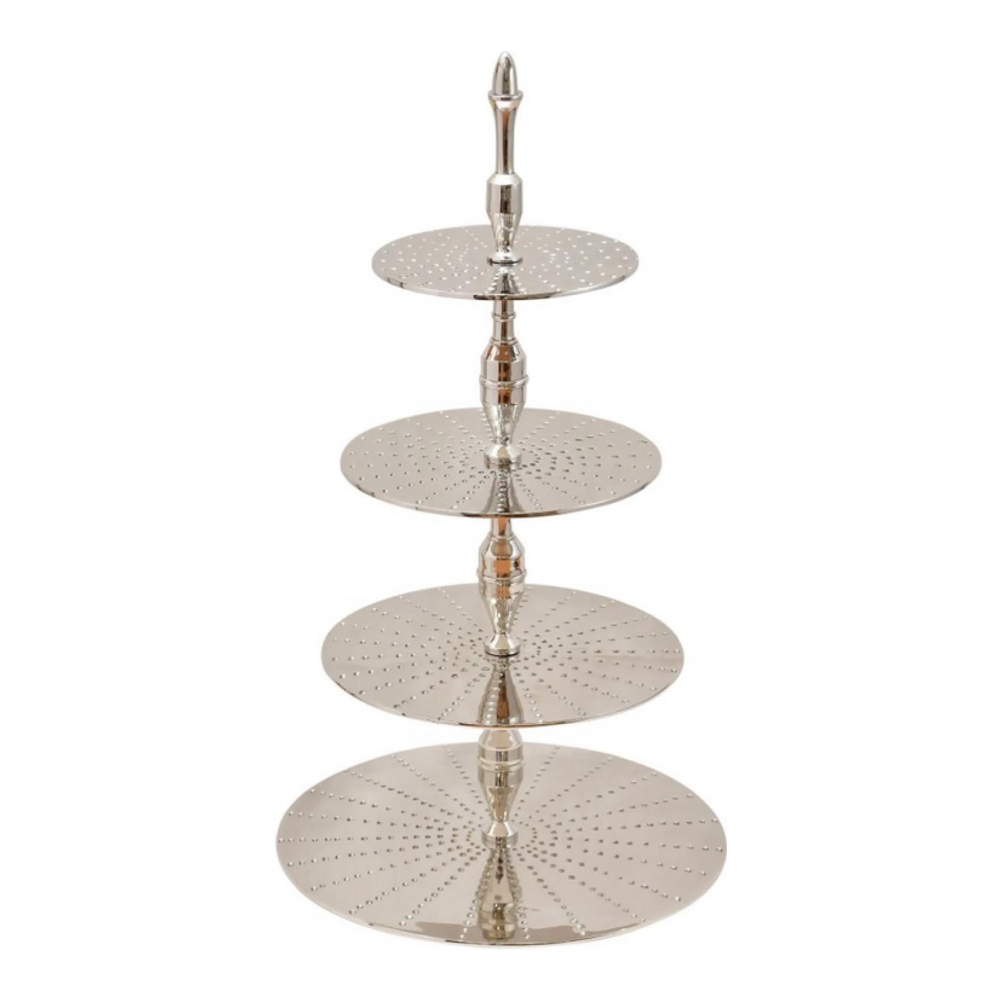 4-Tier Silver Serving Stand H.73cm