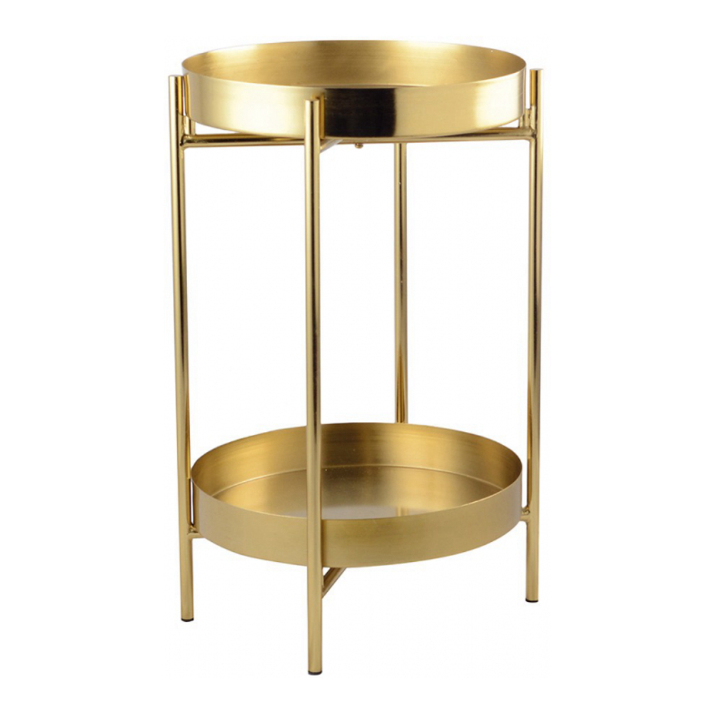 Desserte Dorée 32x32x50cm