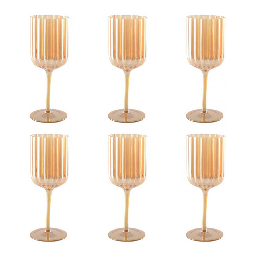 Gold Wine Glass - Set Of 6