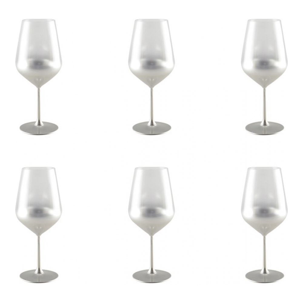 Verres À Vin Argent Glow - Lot De 6