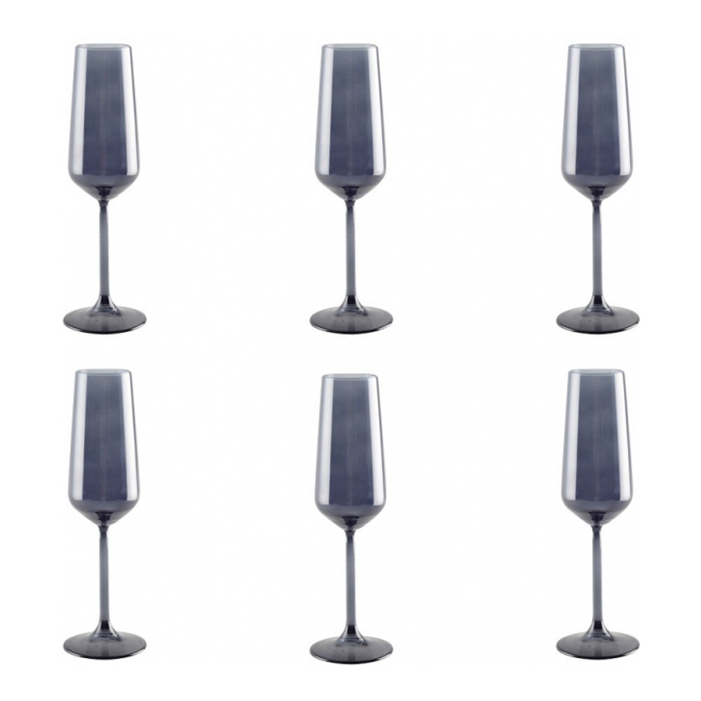 Black Champagne Flutes – Set Of 6
