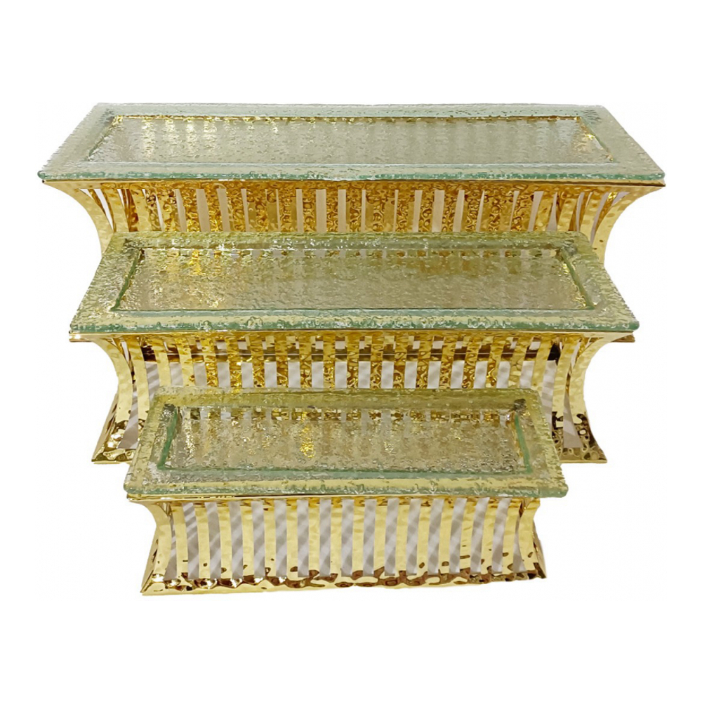 Supports À Dessert Dorés - Lot De 3