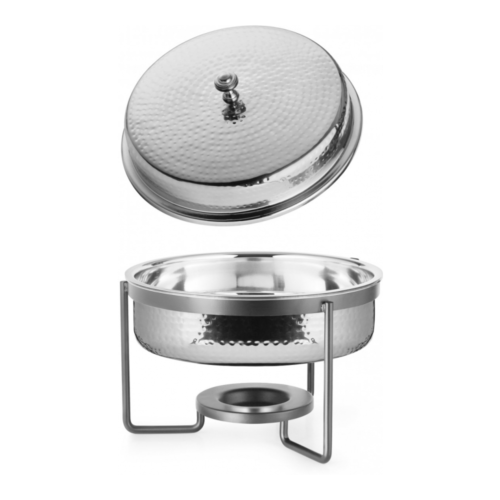 Hammered Round Chafing Dish 5L