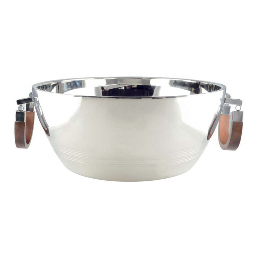 Double-Walled Champagne Bucket With Wooden Handle 48x48x20cm