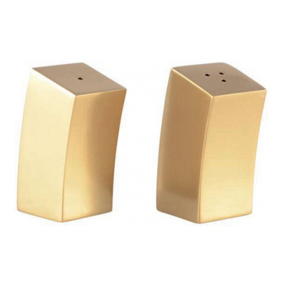 Gold Leaning Salt And Pepper Shakers 2.5x2.5x5.5cm