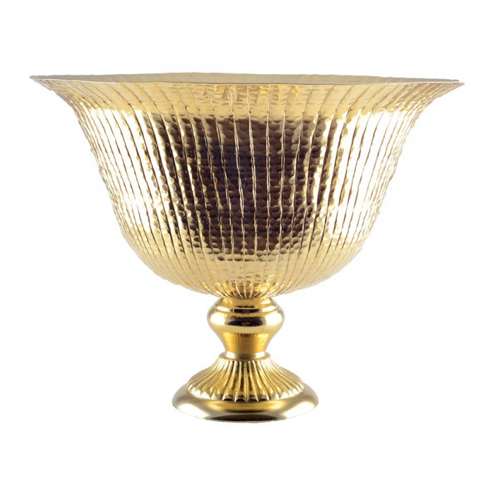 Shiny Gold Bowl On Foot 41x41x33.5cm