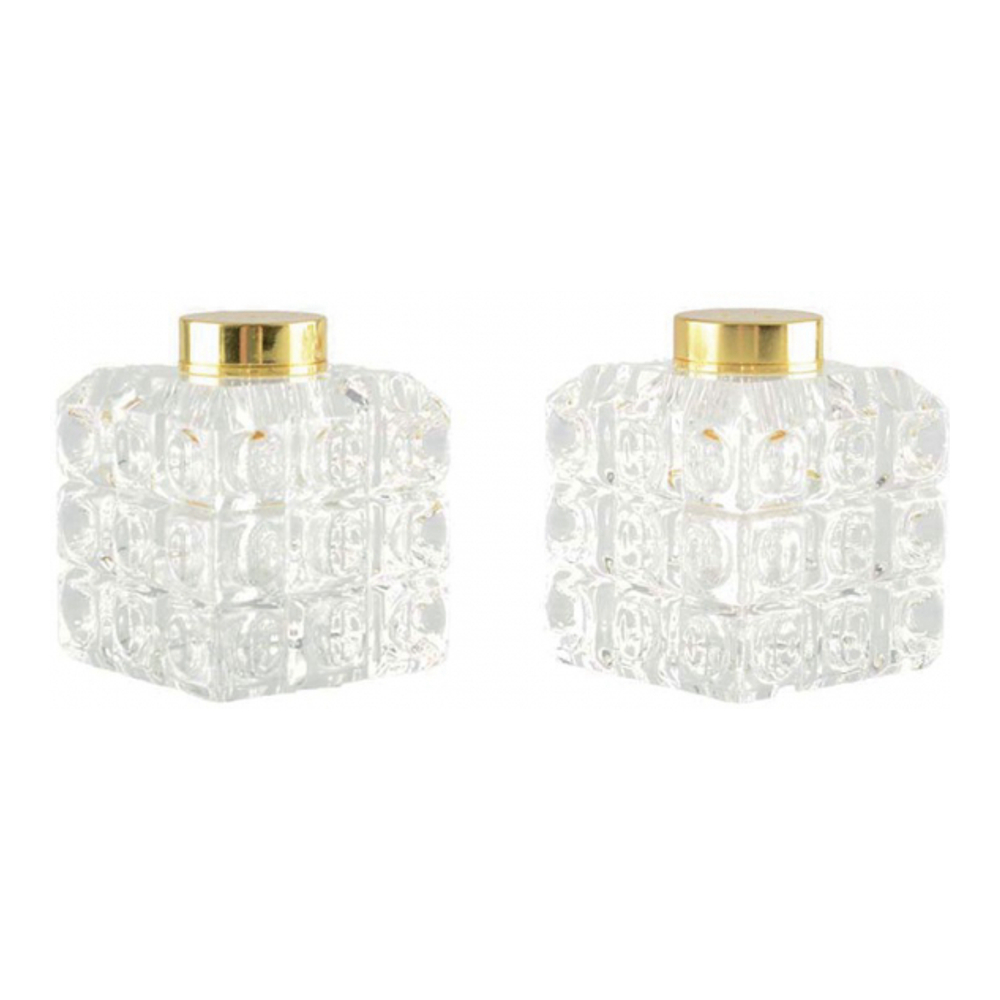 Gold Checkered Salt And Pepper Shaker 5x5x5cm