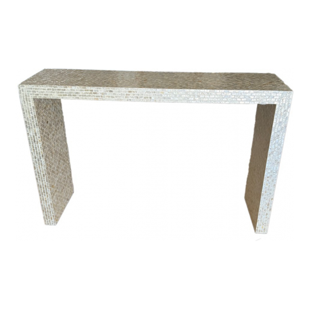 Konsolentisch in Perlweiß, 116 x 30 x 77 cm