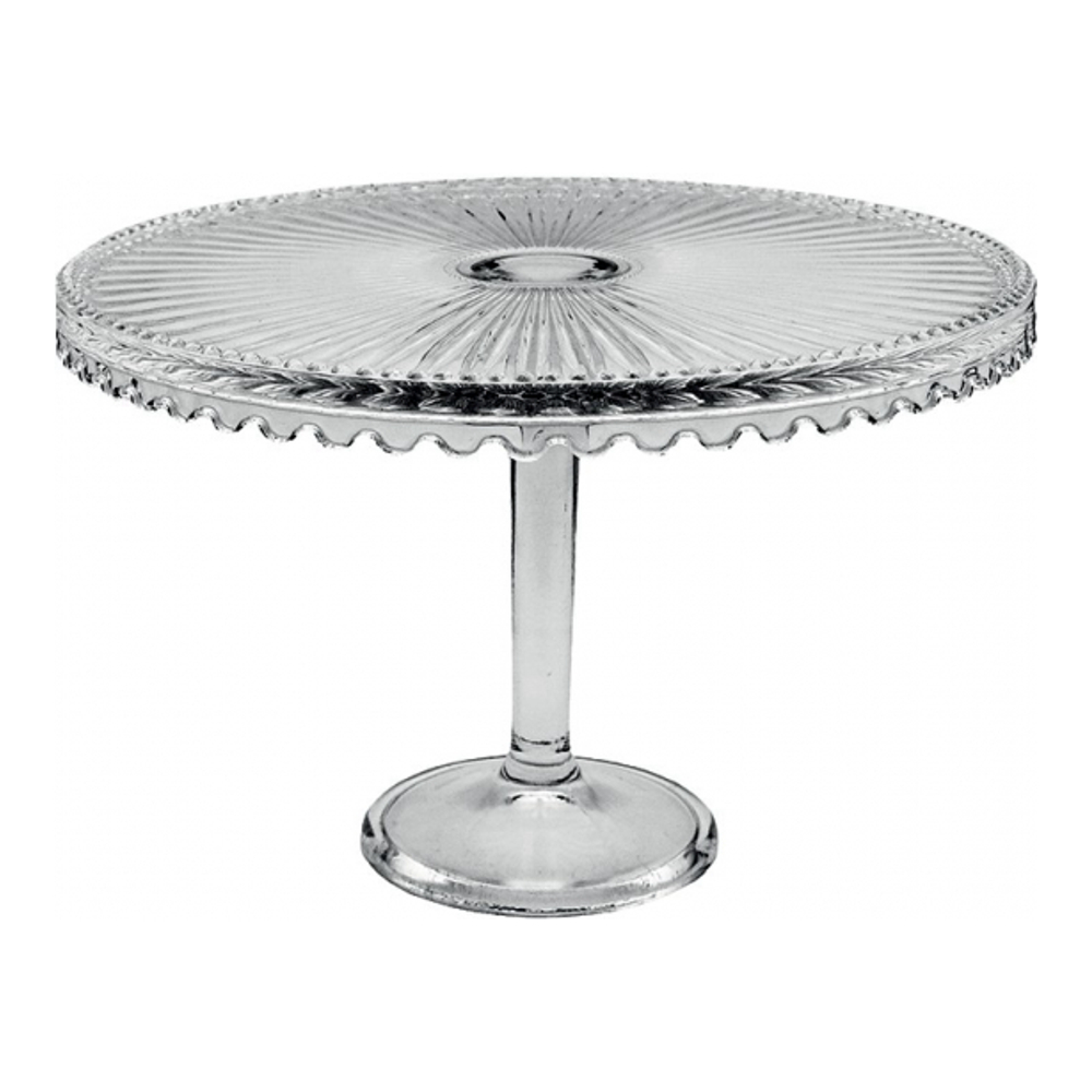 Large Glass Pedestal Tart Dish 32x32x21cm