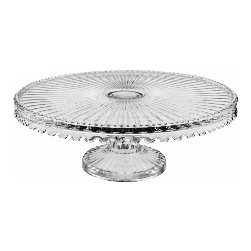 Small Glass Pedestal Tart Dish 32x32x12cm