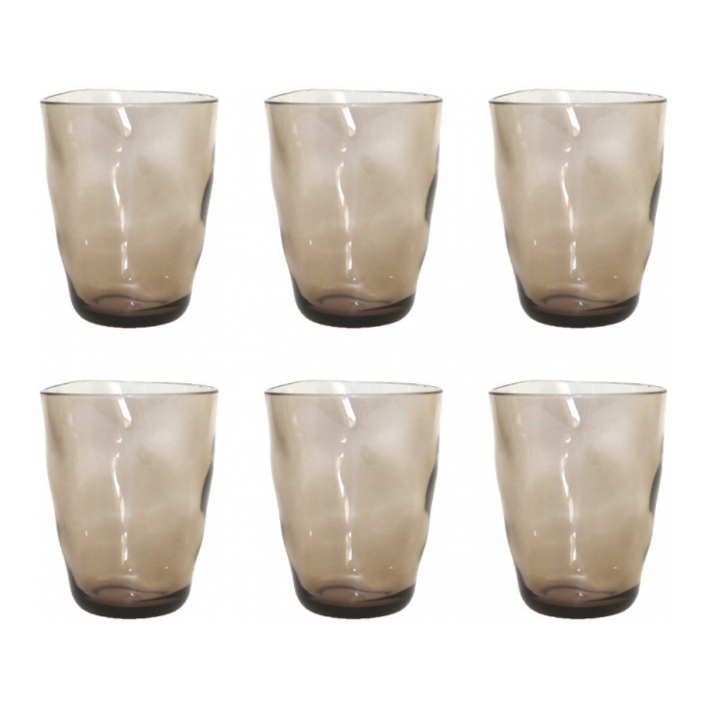 Brown Acrylic Water Glasses - Set Of 6