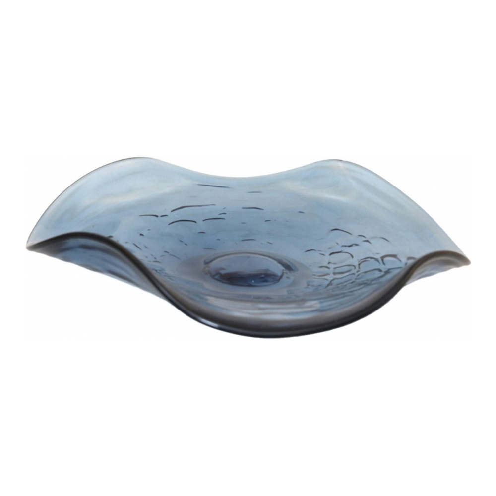 Blue Glass Decorative Bowl 30x30x6.5cm