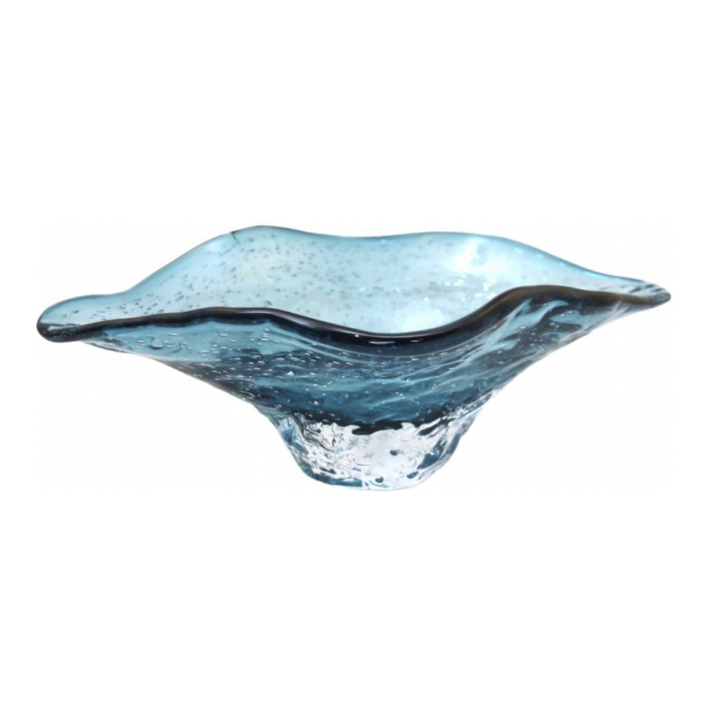 Blue Glass Decorative Bowl 33x18x10.5cm