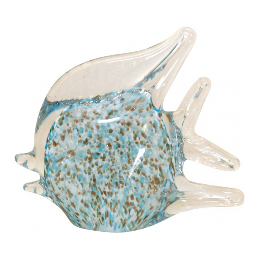 Decorative Glass Fish In Blue And Transparent 14.5x5.5x13cm