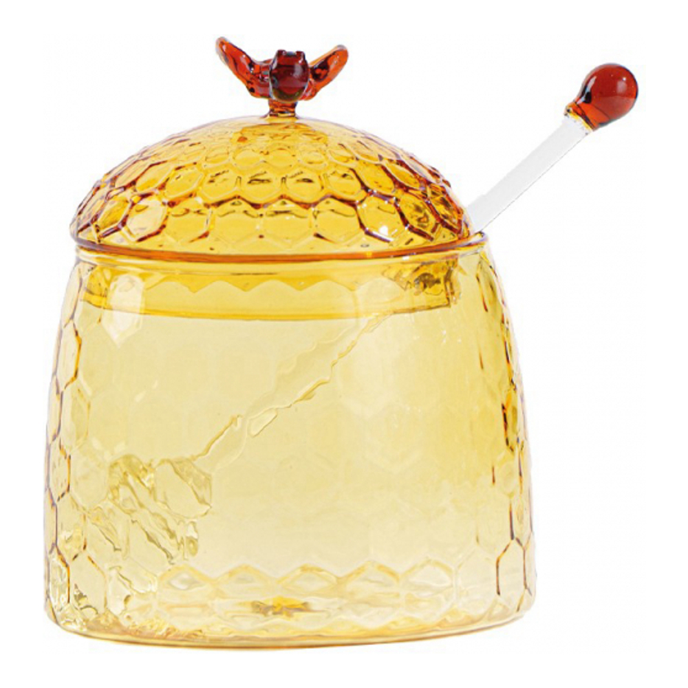 Pot À Miel Ambre 9.5x9.5x11.2cm