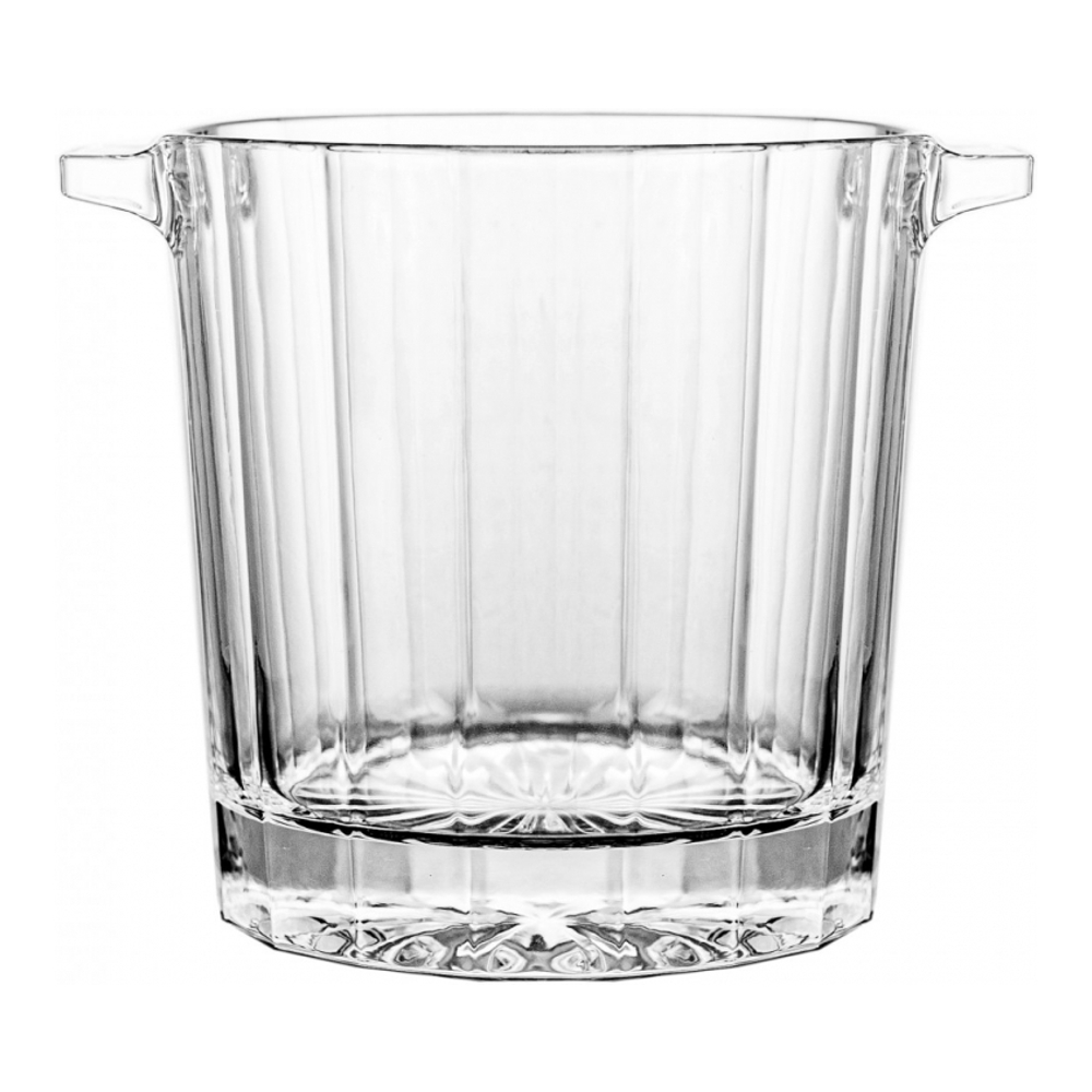 Clear Glass Ice Cube Bucket 20.5x16.5x16.5cm