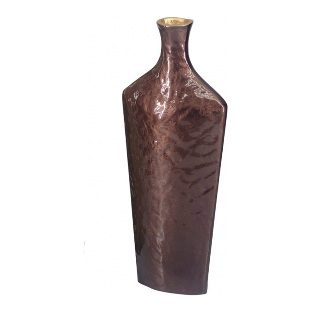 Brown Aluminium Vase 17x8x40.5cm