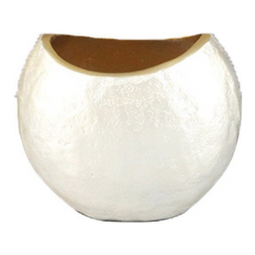White Oval Vase 15x10x12.5cm