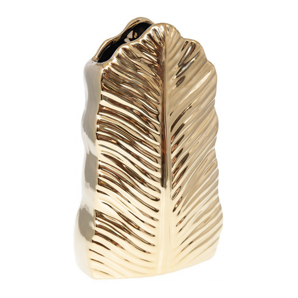 Golden Leaf Ceramic Vase 17.8x10x28.5cm